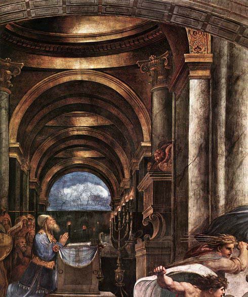 RAFFAELLO Sanzio The Expulsion of Heliodorus from the Temple